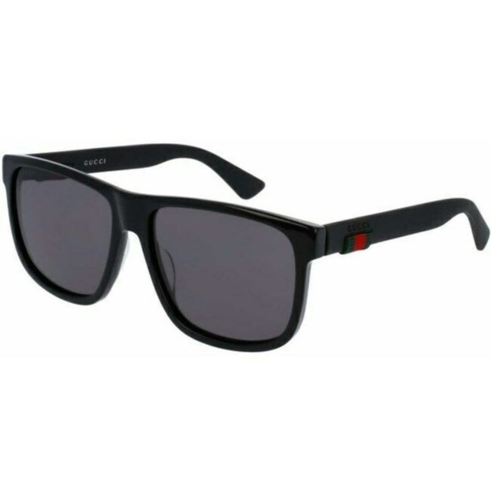 Gucci Black Acetate Rectangle Sunglasses!